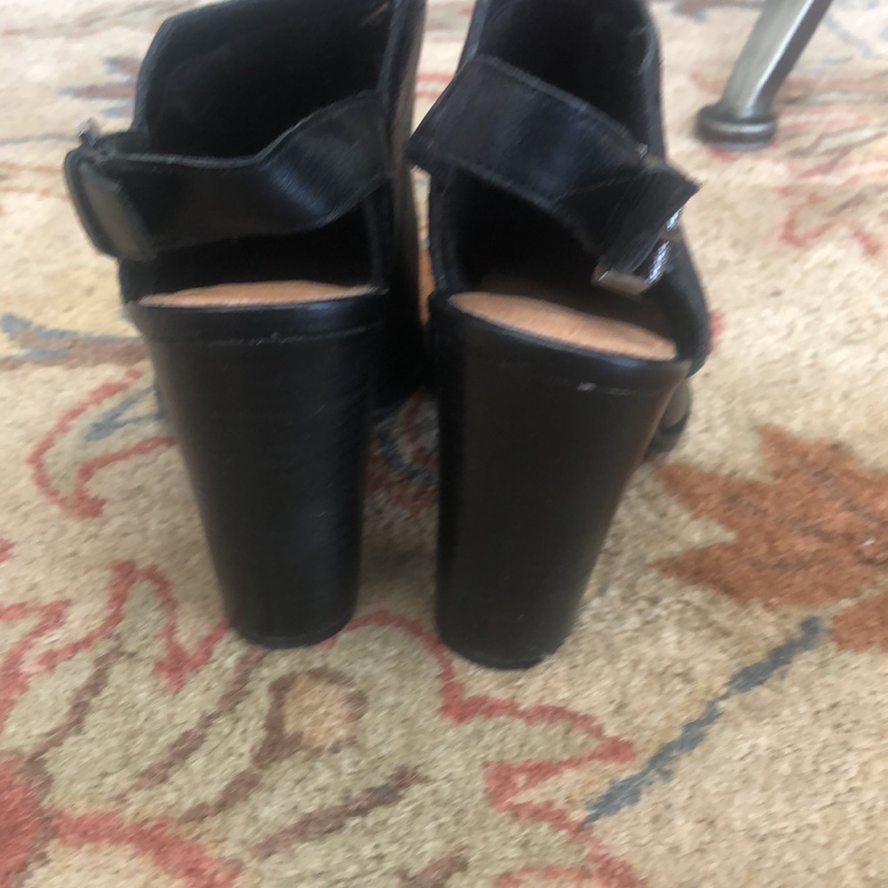 Halogen black leather sling back bootie 9.5 worn once - Picture 3 of 8